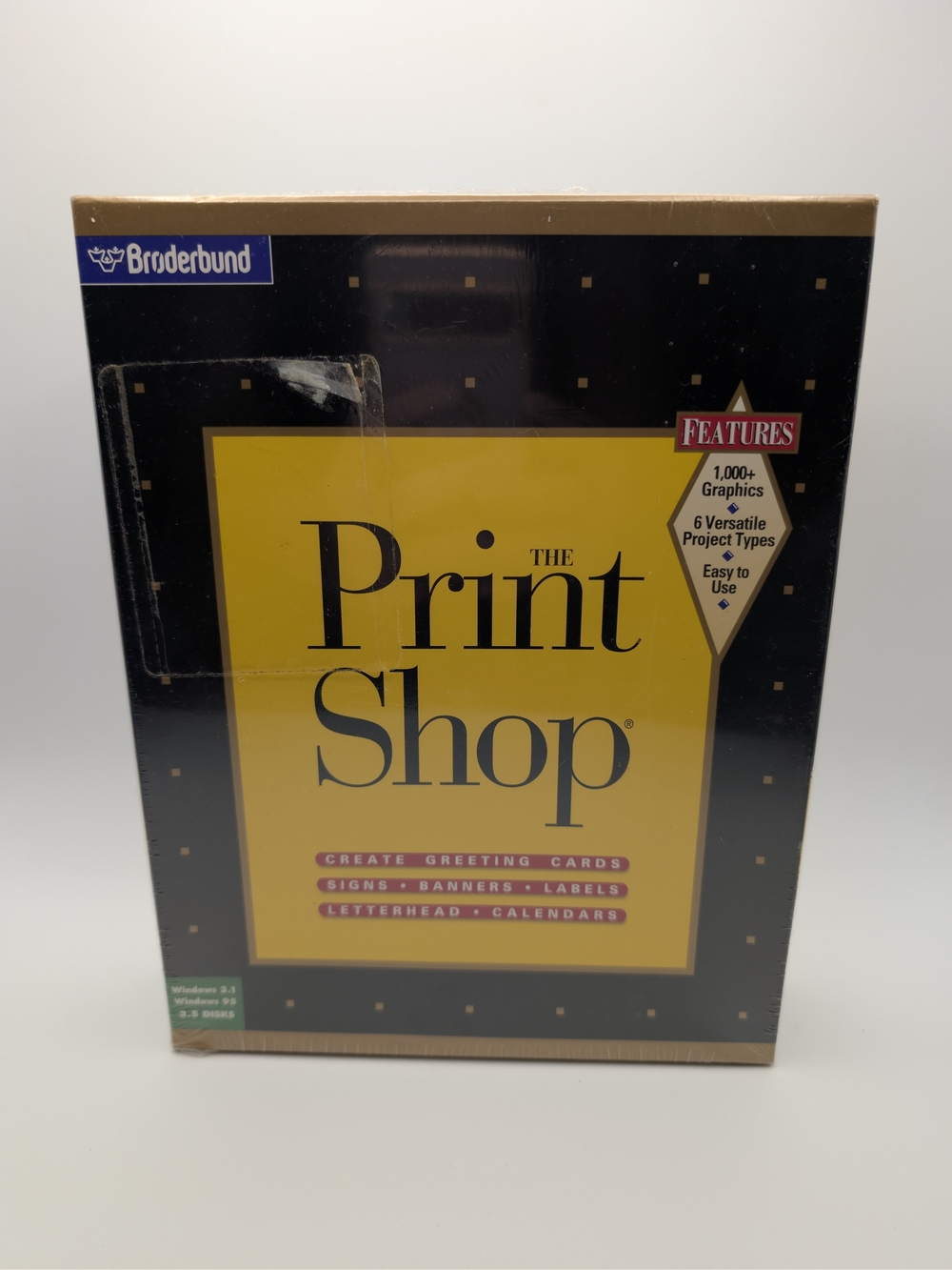 The Print Shop, Broderbund (PC, 1996) 3.5” Floppy, New Sealed